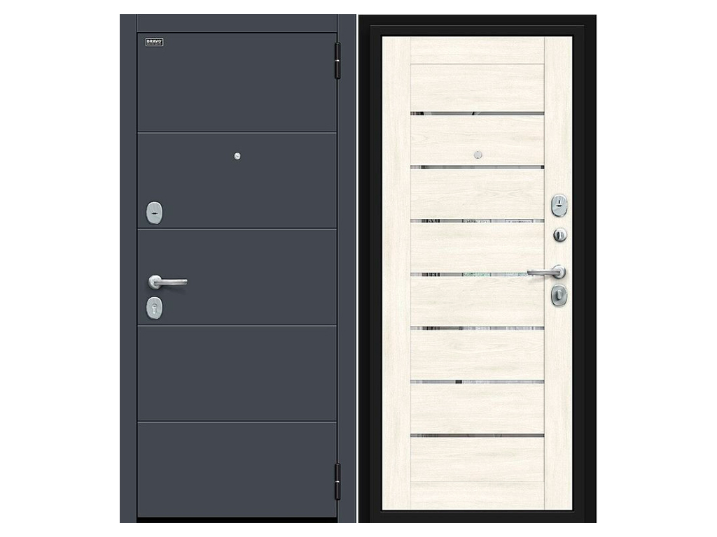 Входная дверь R-3 Прайд Kale Graphite Pro/Nordic Oak
