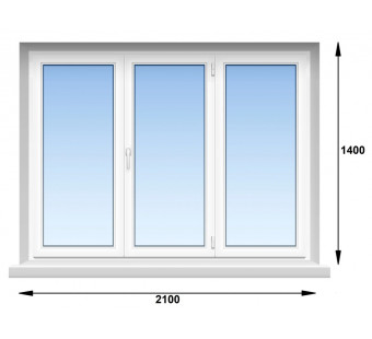 Окно 2100*1400 KBE Expert 70